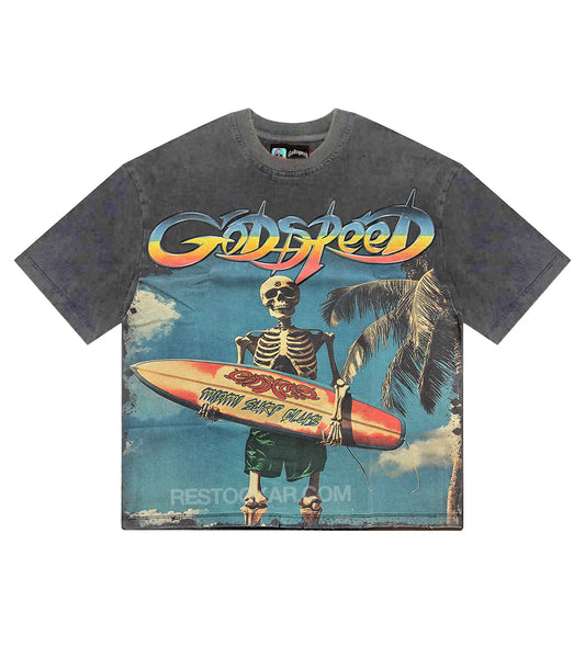 Godspeed Miami Surf Club Tee Grey Wash