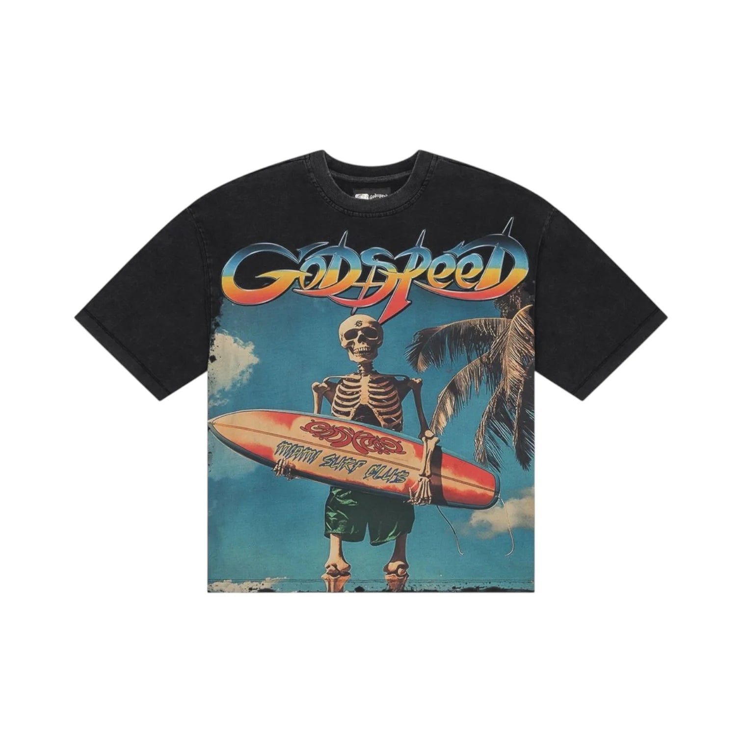 Godspeed Miami Surf Club Tee Black Wash-Empxre Boutique