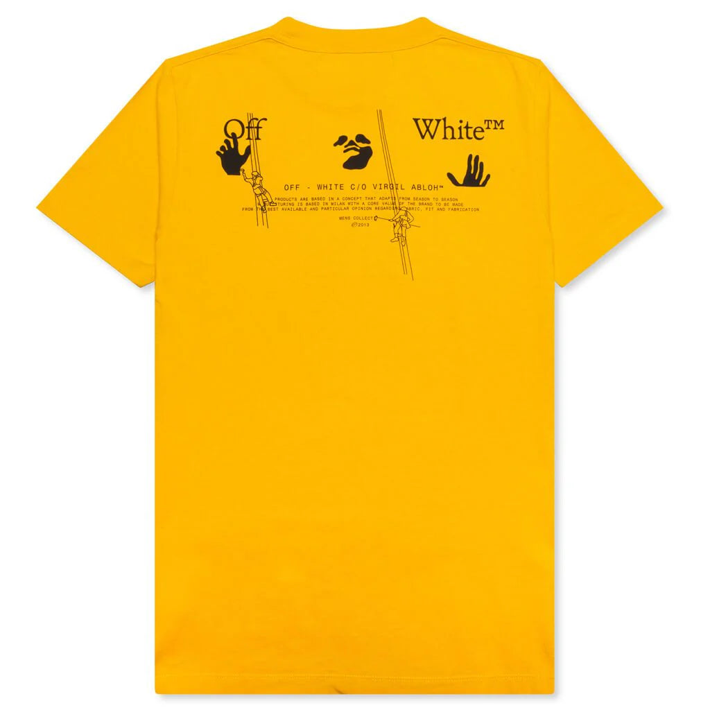 Off-White Yellow Workers Logo Tee-Tees-Empxre Boutique