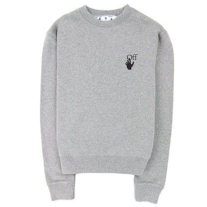 Off White Degrade Arrow Slim Crewneck Sweatshirt Melange Grey (Pre-Owned)
