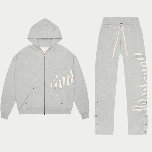 Godspeed OG Logo Sweatsuit V2 Heather Grey Set