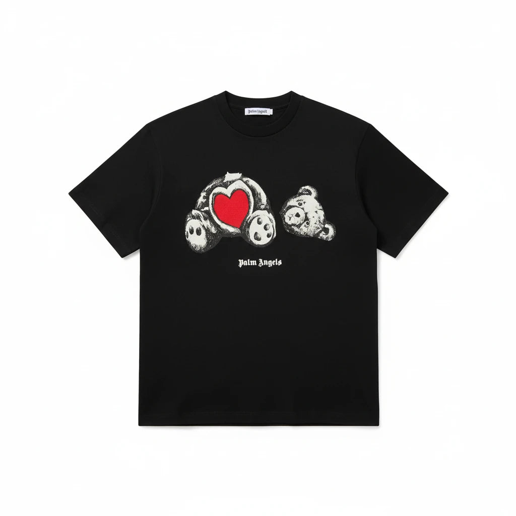 Palm Angels Bear In Love Classic Black Tee (Pre-owned)-Empxre Boutique