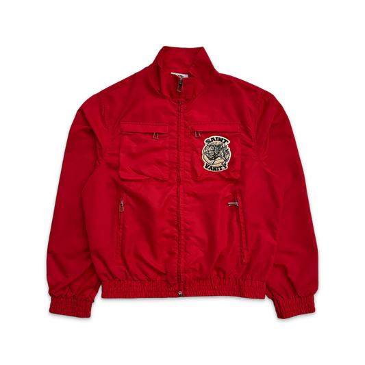 Saint Vanity Nylon Cargo Jacket Red