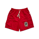Saint Vanity Nylon Cargo Shorts Red-Empxre Boutique