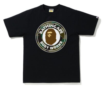 Bape 1st Camo Busy Works Tee Black