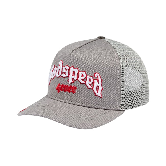 Godspeed Trucker Hat Grey Red-Empxre Boutique