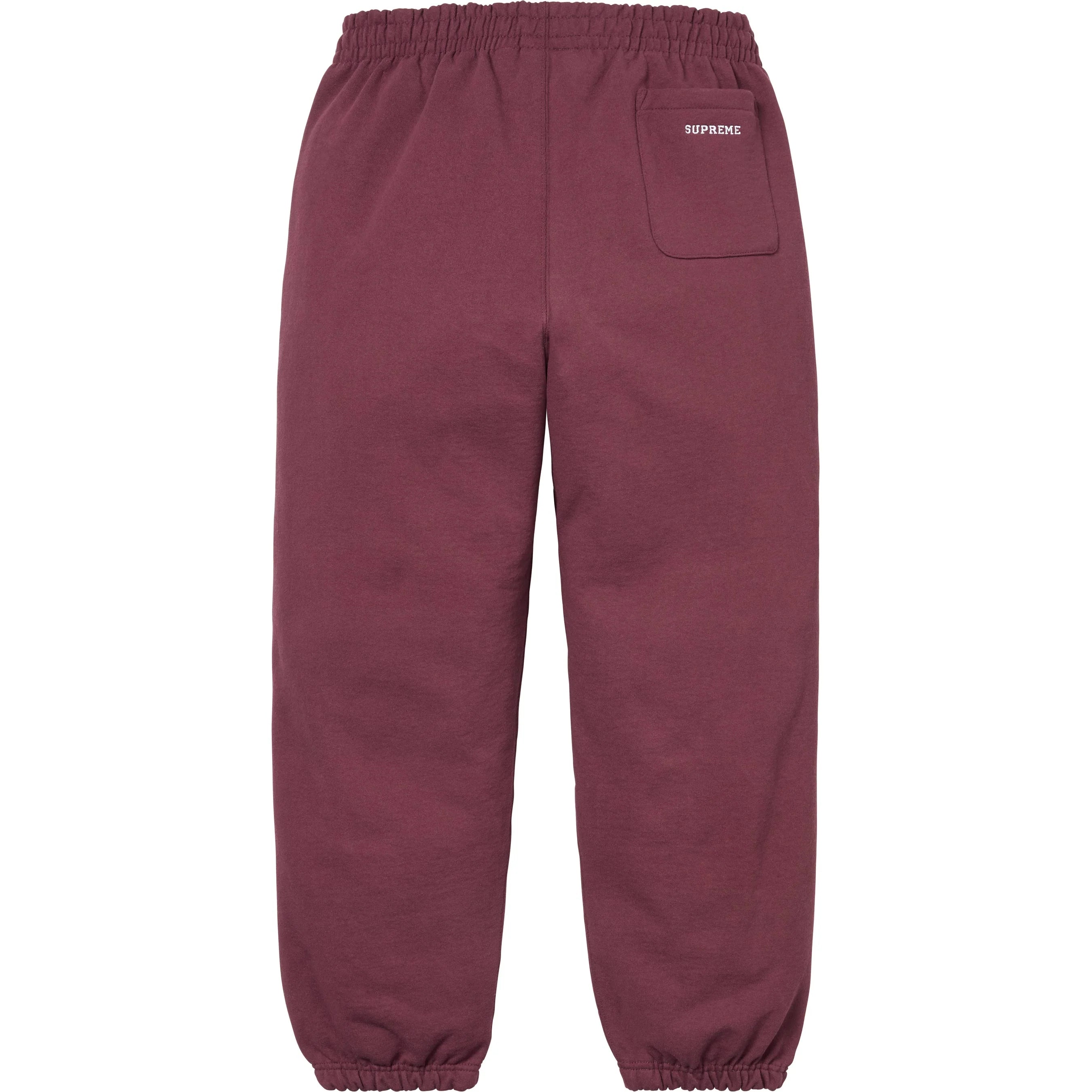 Supreme S Logo Sweatpants Maroon