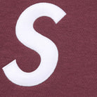 Supreme S Logo Zip Up Hooded Sweatshirt Maroon