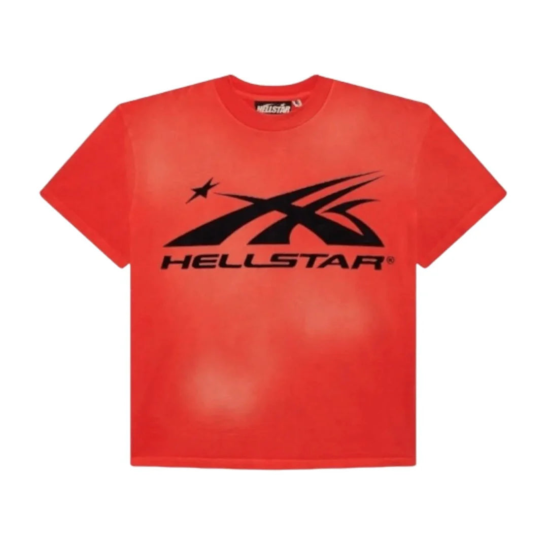 Hellstar Sports Logo Gel Tee Washed Red-Empxre Boutique