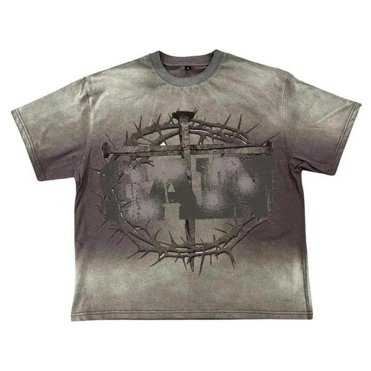 Saint Vanity Cross Tee Grey