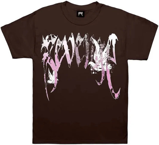 Revenge Graffiti Dove Tee Chocolate Brown