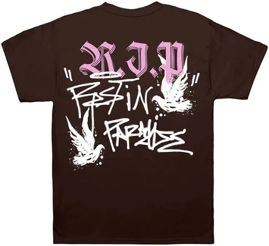 Revenge Graffiti Dove Tee Chocolate Brown