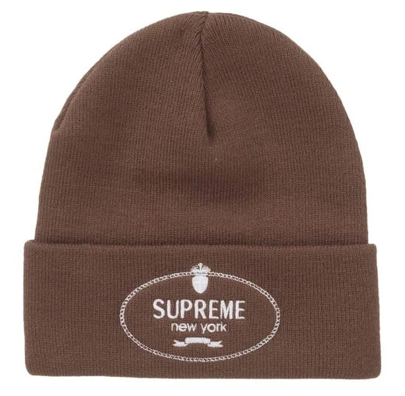 Supreme Crest Beanie Brown-Empxre Boutique