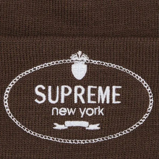 Supreme Crest Beanie Brown-Empxre Boutique