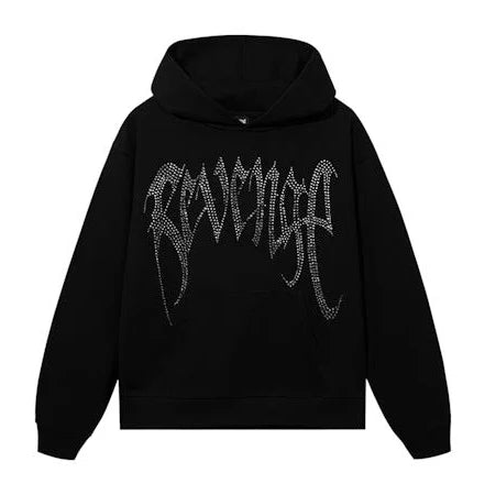 Revenge XXXTentacion Heartbreak Bejeweled Hoodie Black-Empxre Boutique