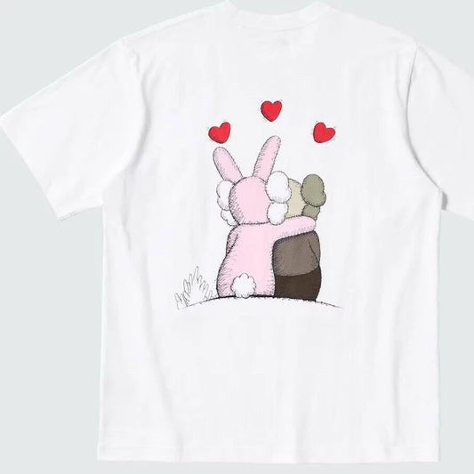 KAWS x Warhol Graphic Tee White Pink