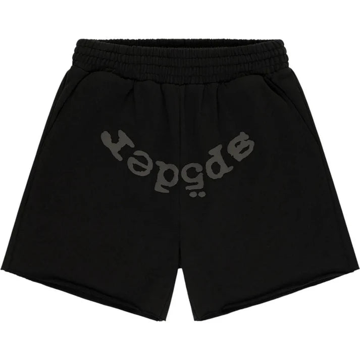 Sp5der OG Web V2 Phantom Sweatshort Black-Empxre Boutique