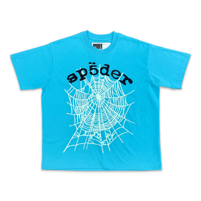 Sp5der OG WEB V2 TEE CYAN-Empxre Boutique