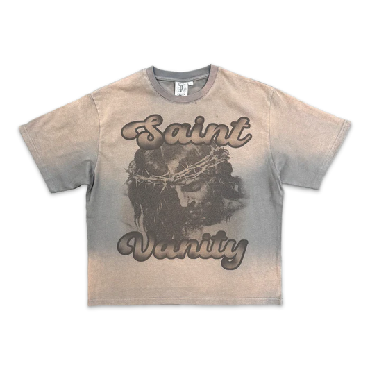 Saint Vanity Jesus T-Shirt Grey