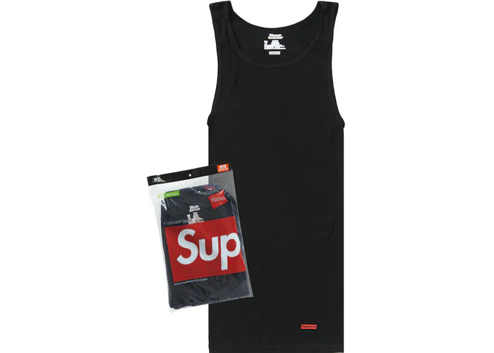 Supreme®/Hanes® Tagless Tank Tops Black (3 Pack)-Empxre Boutique